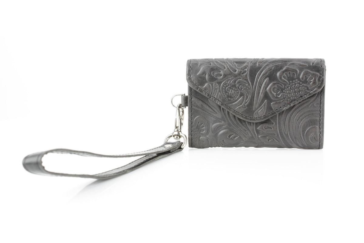 Wildflower Trails Mini Leather Wristlet