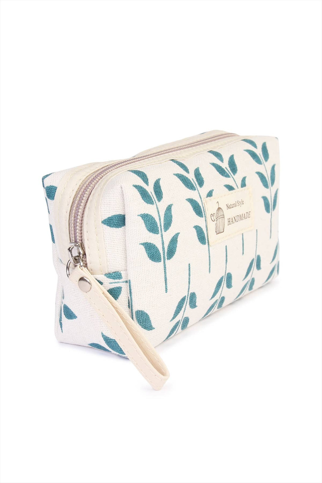 Blue Leaf Cosmetic Bag