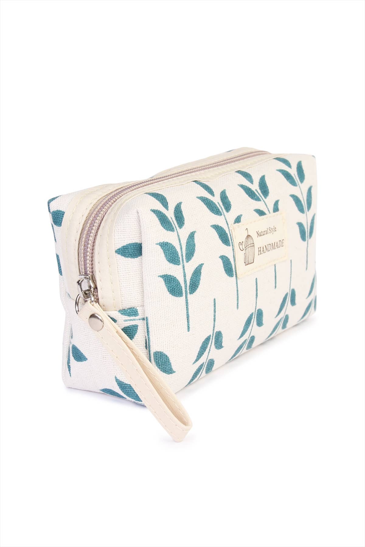 Blue Leaf Cosmetic Bag