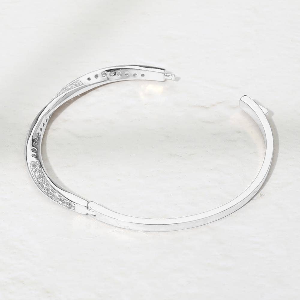 A Little Sparkle Twisted Bangle Bracelet