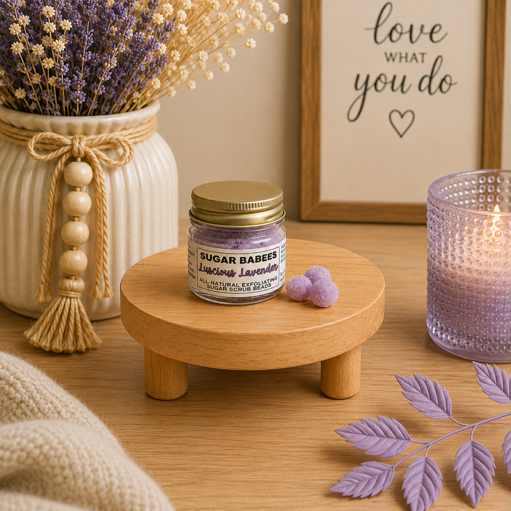 Luscious Lavender Sugar Babees Sugar Scrub Beads