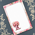 Pretty in Pink Boots Notepad