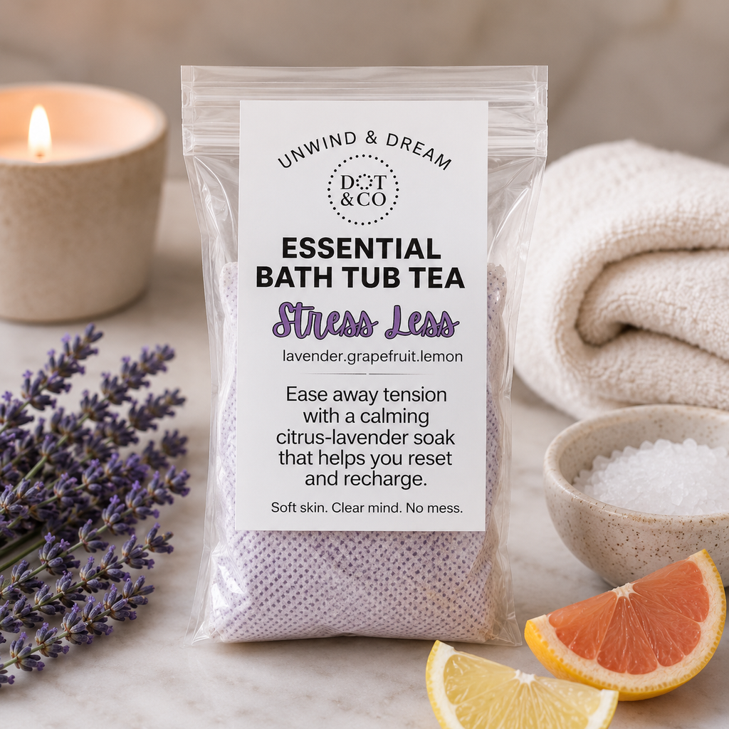 Stress Less Essential Bath Tea